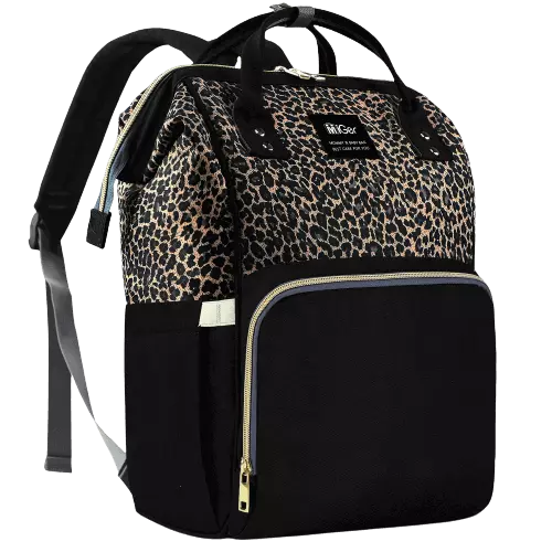 Diaper Bag Backpack, Diaper Bags for Baby Girl, Leopard Diaper Backpack Baby Bag