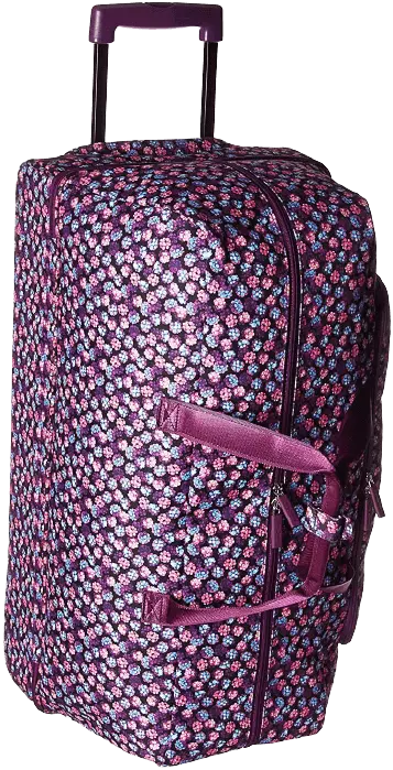 Vera Bradley Women's Lighten Up Large Rolling Duffel Luggage, Berry Burst